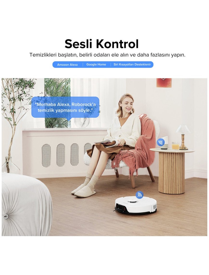 Roborock S8 Sonic Mopping Akıllı Robot Süpürge S8 Beyaz
