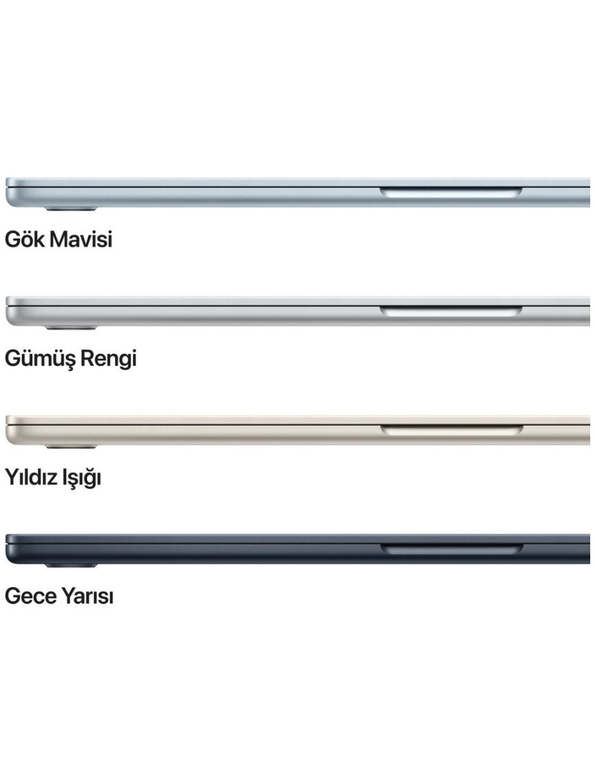 Apple MacBook Air M4 16GB 256GB SSD macOS 15" Taşınabilir Bilgisayar Yıldız Işığı MW1J3TU/A